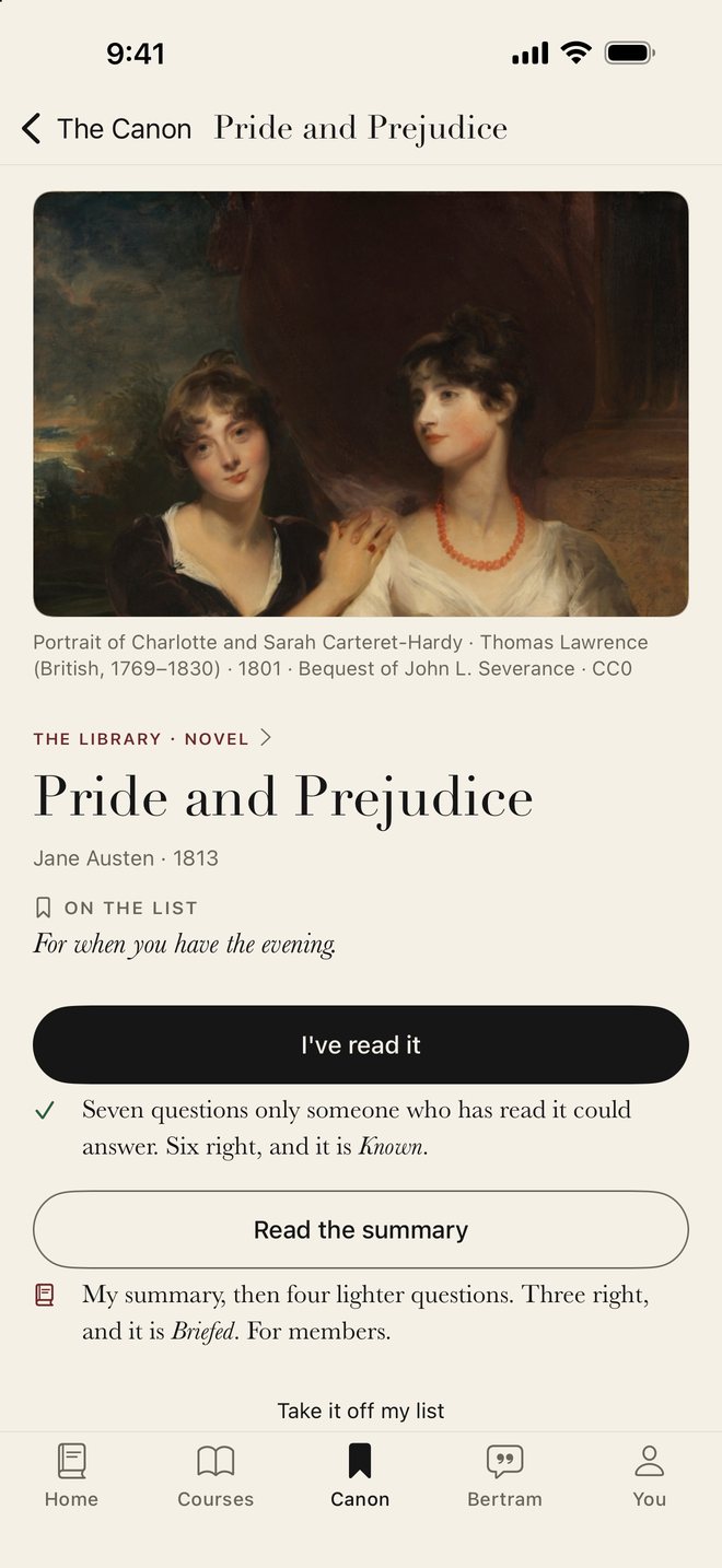 Pride and Prejudice in the Canon, with Thomas Lawrence's portrait of the Carteret-Hardy sisters